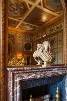 Bust of Le Brun on mantlepiece in the dining room, Vaux le Vicomte
