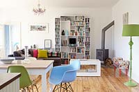 Colourful open plan living space