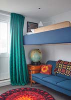 Bunk bed with sofa underneath