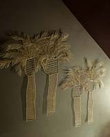 Gold wire palm tree ornaments