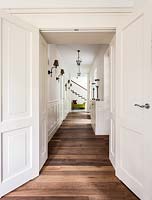 Wooden flooring in corridor