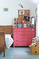 Pink chest of drawers
