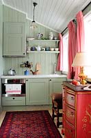 Compact kitchen with chinese chest of drawers