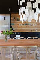 Pine dining table from Dinesen with CH24 Wegner chairs