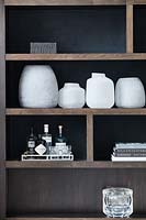 Accessories on shelving unit