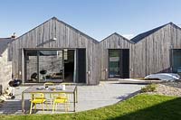 Modern timber clad house