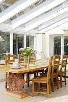 Conservatory with dining area