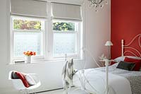 Decorative window treatment in bedroom