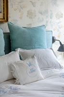 Cushions on bed
