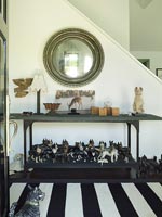 Accessories display on console table