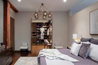 Modern bedroom with dressing room