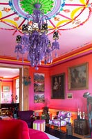 Purple chandelier