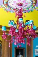 Pink chandelier 