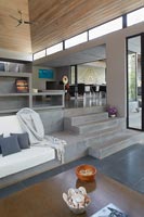 Contemporary split level living space