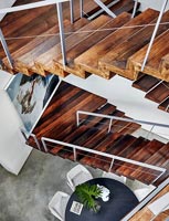 Contemporary staircase from above