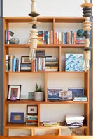 Wooden bookshelves