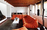 Orange sofa