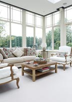 Seating area in conservatory
