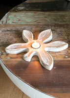 Flower shaped candle holder