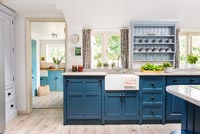 Blue kitchen units