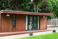 Timber clad outbuilding