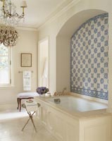 Bath and tiled alcove
