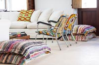 Patterned floor cushions