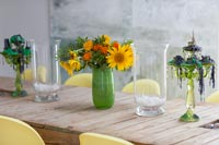 Flowers on dining table