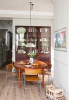 Dining area with eclectic furniture