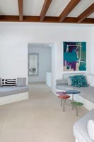 Cycladic built-in sofas