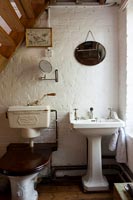 Traditional sink and toilet