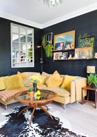 Yellow corner sofa