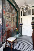Entrance hall with mural