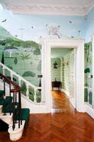Hallway with mural