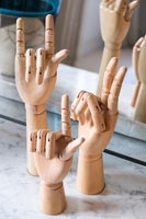 Wooden hand models
