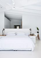 White bedroom with dressing room