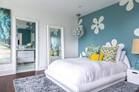 Colourful bedroom with ensuite