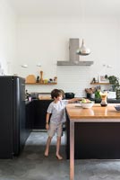 Boy in kitchen
