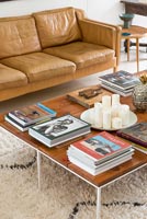 Books on coffee table