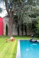 Garden with swimming pool