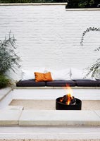 Patio with fire