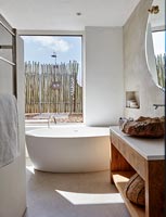 Ensuite bathroom with outdoor shower