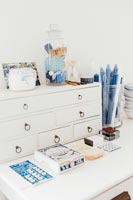 Chest of drawers on desk