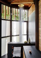 Compact bathroom with shower