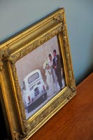 Wedding photo in ornate frame