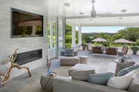 Modern living room with veranda