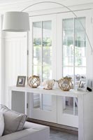 White console table