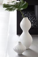 Modern white vases 