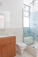 Modern bathroom with shower cubicle