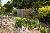 Country garden with vegetable plot